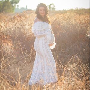 Off The Shoulder Bodycon Maxi Lace